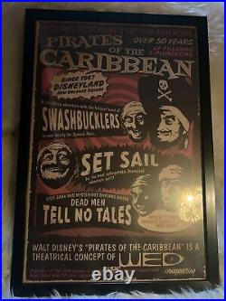 Pirates of the Caribbean Attraction Poster Adventureland Disneyland 12x18