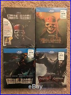 Pirates of the Caribbean Best Buy Steelbook Trilogy + bonus NEW Sealed ` OOP