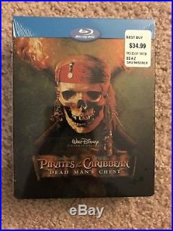 Pirates of the Caribbean Best Buy Steelbook Trilogy + bonus NEW Sealed ` OOP