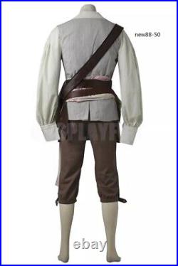 Pirates of the Caribbean Captain Cosplay Costume Suit Jack Sparrow Halloween