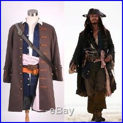 Pirates of the Caribbean Captain Jack Sparrow Cosplay Kostüm per DHL schnell