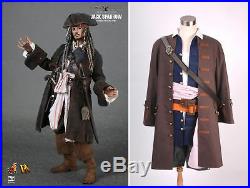 Pirates of the Caribbean Captain Jack Sparrow Cosplay Kostüme Karneval party