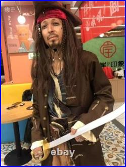 Pirates of the Caribbean Captain Jack Sparrow Costume Outfits Halloween Cosplay