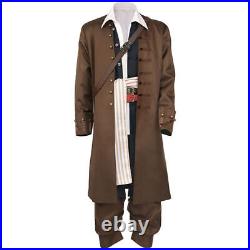 Pirates of the Caribbean Cosplay Costume Jack Sparrow Outfits Halloween Unisex