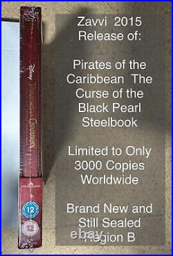 Pirates of the Caribbean Curse of the Black Pearl Blu-ray Steelbook New Sealed