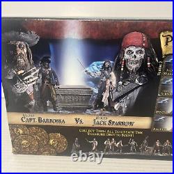 Pirates of the Caribbean Cursed Barbossa Vs Cursed Sparrow Black Pearl NECA New