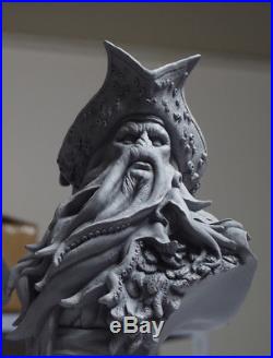 Pirates of the Caribbean Davy Jones Captain 1/3 Bust Figure Statue Unpainted Toy