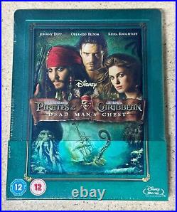 Pirates of the Caribbean Dead Mans Chest Blu-ray Steelbook Zavvi New Sealed