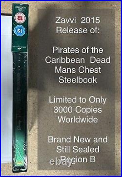 Pirates of the Caribbean Dead Mans Chest Blu-ray Steelbook Zavvi New Sealed