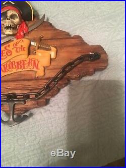 Pirates of the Caribbean Disneyland Disney World Talking Wall Mount Plaque NEW