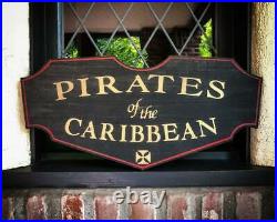 Pirates of the Caribbean Inspired Solid Wood Hand Painted Attraction Sign