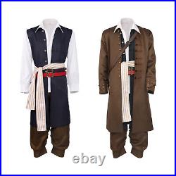 Pirates of the Caribbean Jack Full Set Uniform Halloween Cosplay Costume