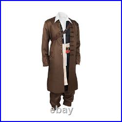 Pirates of the Caribbean Jack Full Set Uniform Halloween Cosplay Costume