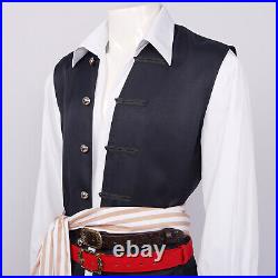 Pirates of the Caribbean Jack Full Set Uniform Halloween Cosplay Costume