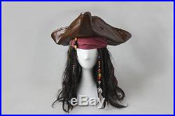 Pirates of the Caribbean Jack Sparrow Cosplay Accessories Hat Wig Headband Adult