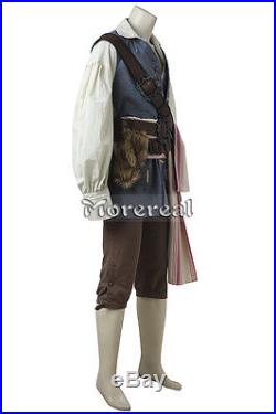 Pirates of the Caribbean Jack Sparrow Cosplay Costume Dead Men Tell No Tales Set
