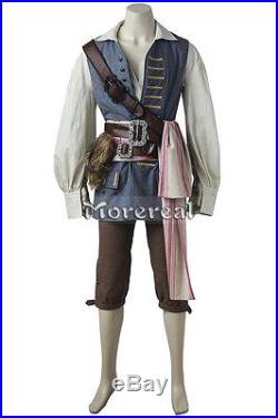 Pirates of the Caribbean Jack Sparrow Cosplay Costume Dead Men Tell No Tales Set