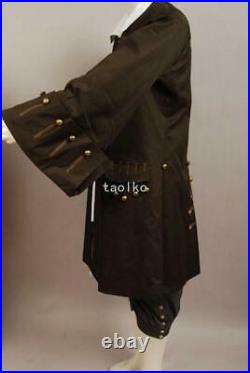 Pirates of the Caribbean Jack Sparrow Cosplay Costume Halloween Outfit Coat Set Pirates of the Caribbean Jack Sparrow Cosplay Costume Halloween Outfit Coat Set