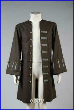 Pirates of the Caribbean Jack Sparrow Cosplay Costume Halloween Outfit Coat Set