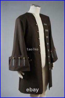 Pirates of the Caribbean Jack Sparrow Cosplay Costume Halloween Outfit Coat Set Pirates of the Caribbean Jack Sparrow Cosplay Costume Halloween Outfit Coat Set