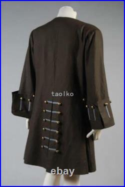 Pirates of the Caribbean Jack Sparrow Cosplay Costume Halloween Outfit Coat Set Pirates of the Caribbean Jack Sparrow Cosplay Costume Halloween Outfit Coat Set