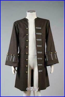 Pirates of the Caribbean Jack Sparrow Cosplay Costume Halloween Outfit Coat Sets