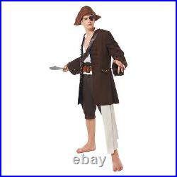 Pirates of the Caribbean Jack Sparrow Cosplay Costume Halloween Outfit Jacket