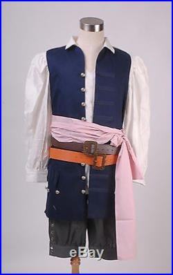 Pirates of the Caribbean Jack Sparrow Costume Cosplay Set Halloween Tailored