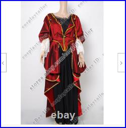 Pirates of the Caribbean Red and Black Costume Dress Elizabeth Swann Well Made