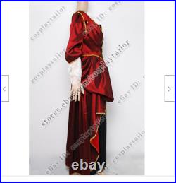 Pirates of the Caribbean Red and Black Costume Dress Elizabeth Swann Well Made