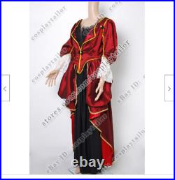 Pirates of the Caribbean Red and Black Costume Dress Elizabeth Swann Well Made