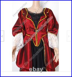 Pirates of the Caribbean Red and Black Costume Dress Elizabeth Swann Well Made