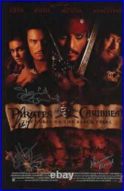 Pirates of the Caribbean Signed Martin Klebba (+5) 11X17 Color Photo COA