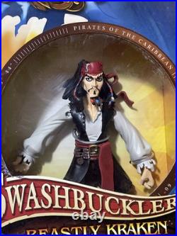 Pirates of the Caribbean Swashbucklers Beastly Kraken Playset w Jack Sparrow NEW