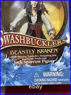 Pirates of the Caribbean Swashbucklers Beastly Kraken Playset w Jack Sparrow NEW
