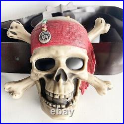 Pirates of the Caribbean Talking Skull Belt Zizzle Jack Sparrow WORKS See VIDEO