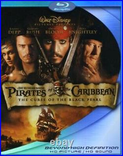 Pirates of the Caribbean The Curse of the Black Pearl Blu-ray VERY GOOD