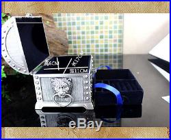 Pirates of the Caribbean Treasure Chest Case Silver Color Jewelry Box Size L