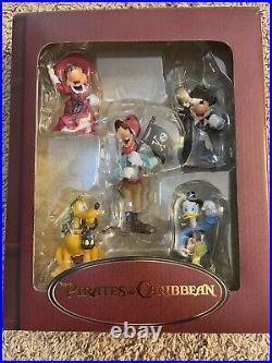 Pirates of the caribbean Storybook Ornament Set- Rare Set Of Disney Characters