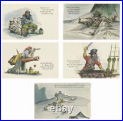 Pirates the Caribbean 1966 Postcard Disneyland Complete Set Of 12 Marc Davis VTG