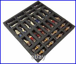Pirates vs Royal Navy Pirate Chess Set With 18 Black Faux Leather Board