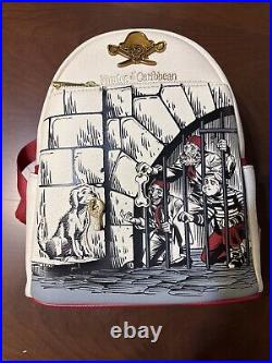 RARE Disney Park Pirates of the Caribbean Loungefly Mini Backpack Jail Scene NEW