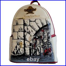 RARE Disney Park Pirates of the Caribbean Loungefly Mini Backpack Jail Scene NEW