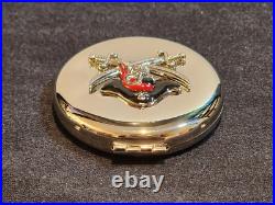 RARE Disneyland Pirates of the Caribbean Chrome/Stainless Mirror Compact
