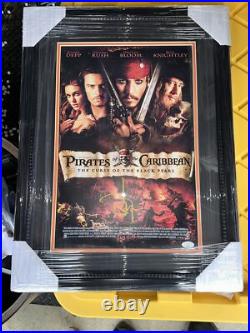 RARE Johnny Depp FRAMED PIRATES OF THE CARIBBEAN Signed 12x18 Photo JSA RARE Johnny Depp FRAMED PIRATES OF THE CARIBBEAN Signed 12x18 Photo JSA