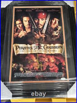 RARE Johnny Depp FRAMED PIRATES OF THE CARIBBEAN Signed 12x18 Photo JSA RARE Johnny Depp FRAMED PIRATES OF THE CARIBBEAN Signed 12x18 Photo JSA