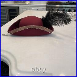 RARE NWT Disney Parks Pirates of the Caribbean REDD Feather Hat ADULT Novelty