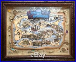 RARE! Pirates of the Caribbean Framed Map 2/25! Disney Store Dave Avanzino 2007