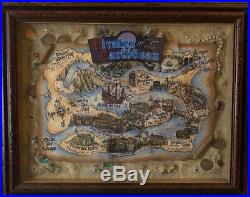 RARE! Pirates of the Caribbean Framed Map 2/25! Disney Store Dave Avanzino 2007