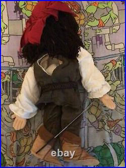 Rare Captain Jack Sparrow Puppet Pirates Of The Caribbean Hand Puppet